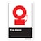 Signmission ANSI Emergency Sign, Fire Alarm, 24in X 18in Decal, 18" W, 24" L, Landscape, Fire Alarm OS-ES-D-1824-L-19907 - alternate 1